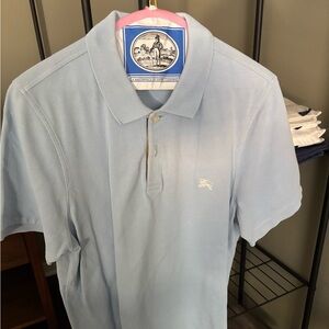 Burberry Light Blue Men's Polo Shirt